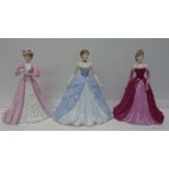 Three Coalport figures, Emily, Evening at the Opera, with certificate and Evening Elegance,