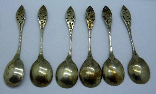 Six continental white metal spoons, - Image 3 of 4