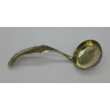 A 19th Century continental silver ladle, weight 44g,