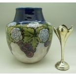 A Doulton vase and a posy vase,