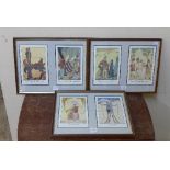 A set of three reproduction French fashion prints