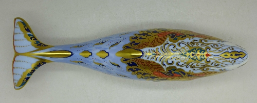 A Royal Crown Derby paperweight, Oceanic Whale, - Image 3 of 4