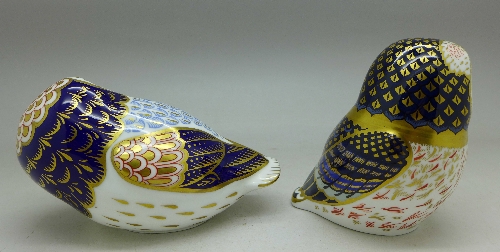 Two Royal Crown Derby paperweights, Tawny Owl and Owl, - Image 2 of 2