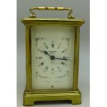 A Bayard 8 day carriage clock, Duverdrey & Bloquel, France,