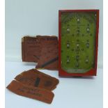 A tin-plate pocket pin board game