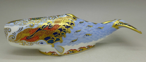 A Royal Crown Derby paperweight, Oceanic Whale,