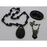A Victorian set pendant,