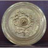 A French 19th Century Jules Moigniez gilded bronze footed dish, signed,