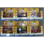 A set of six Lledo Noddy Toyland die-cast cars,