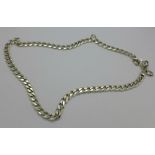 A silver necklace, 60.