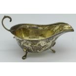 A silver sauce boat, Adie Bros.