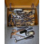 A case of piano tuning tools