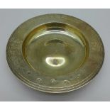 A silver dish, with inscription Presented by The Officers of 28 Engineer Regiment, 109.