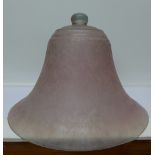 A large glass bell/cover, height 30cm,