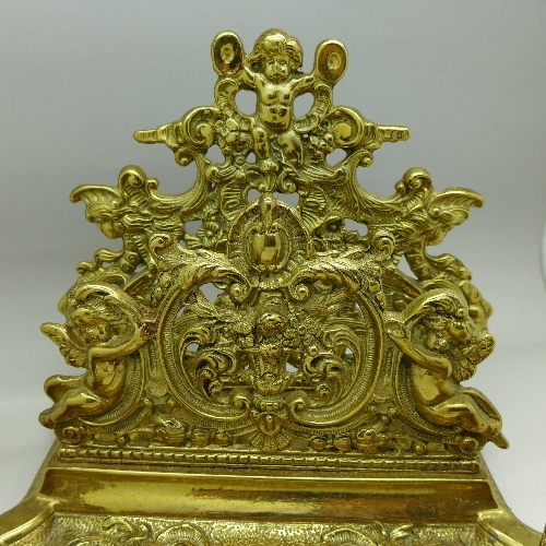 A brass desk stand, width 29. - Image 2 of 4