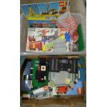Lego including a 722 Basic Set, Fire Station,