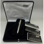 A silver Mont Blanc Meisterstuck Solitaire pen,
