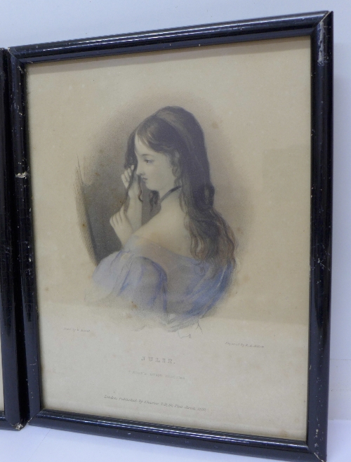 Three framed engravings, Finden's Byron Beauties, width of frames 19. - Image 4 of 4