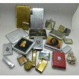A collection of cigarette cases,