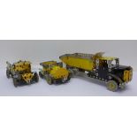 Three built Meccano vehicles