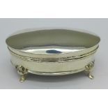 A silver trinket box,