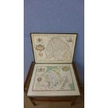 Two reproduction Saxtons maps,