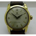 A gold capped Omega Seamaster automatic wristwatch, 471 calibre, 20 jewels, working.