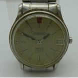 An Omega f300Hz Constellation electronic wristwatch, calendar dial, 1250 calibre, 12 jewels,