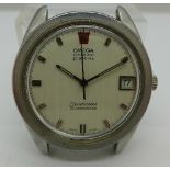 A stainless steel Omega Seamaster Chronometer f300Hz electronic wristwatch, calendar dial,
