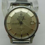 An Omega Constellation automatic chronometer wristwatch, pie-pan and calendar dial, 564 calibre,