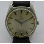 A stainless steel Omega Geneve automatic wristwatch, 552 calibre, 24 jewels,