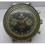 A stainless steel Nivada Chronoking Aviator SeaDiver wristwatch, 234 calibre, lacking bezel,