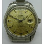 A stainless steel Tudor Oyster Prince Day + Date wristwatch, Rolex bracelet strap, 38mm diameter,