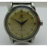 An Omega Seamaster bumper automatic wristwatch, 17 jewels, Fixo-Flex strap, 35mm diameter,