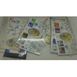 First Day Covers, Millennium Collection and Heritage Collection stamps,