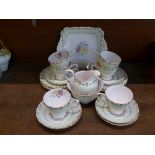 A Tuscan bone china six setting tea set