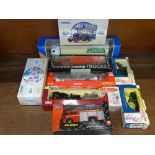 Nine boxed die cast model vehicles, Corgi,