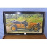 Janet Wholton, vintage 1907 La Buire, oil on board, dated 1973,