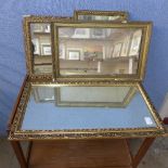 Four gilt framed mirrors