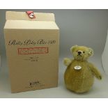 A Steiff Rolly Polly Bear 1909 replica, boxed with papers,