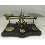 A set of postal scales, Parkins & Gotto,