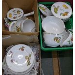 Three boxes of Royal Worcester Evesham dinnerwares