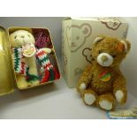 A Steiff Cosy Bears Teddy and a Cherished Teddy tug-a-heart bear