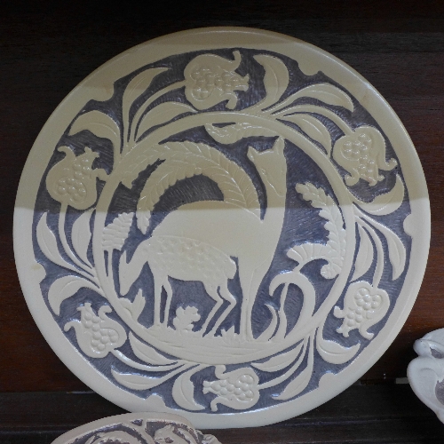 Burleigh Ware relief moulded china, a charger, - Image 2 of 3