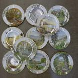 Eleven Royal Worcester Franklin collectors plates, Months of the Year,