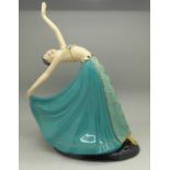 An Art Deco Fielding's Crown Devon figure, The Dancer, Kathleen Parsons, 88/500,
