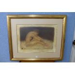 A limited edition female nude print