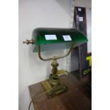 A brass students lamp
