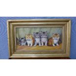Rosa Bebb, five kittens, oil on canvas,