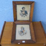 A pair of Victorian lithographs,